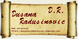 Dušana Radusinović vizit kartica
